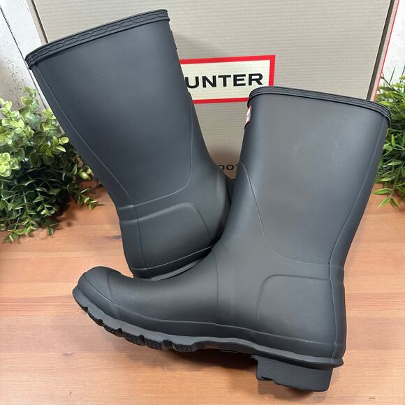 Hunter Women's Original Black Short Rain Boots Size 8 - Picture 5 of 6